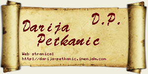 Darija Petkanić vizit kartica